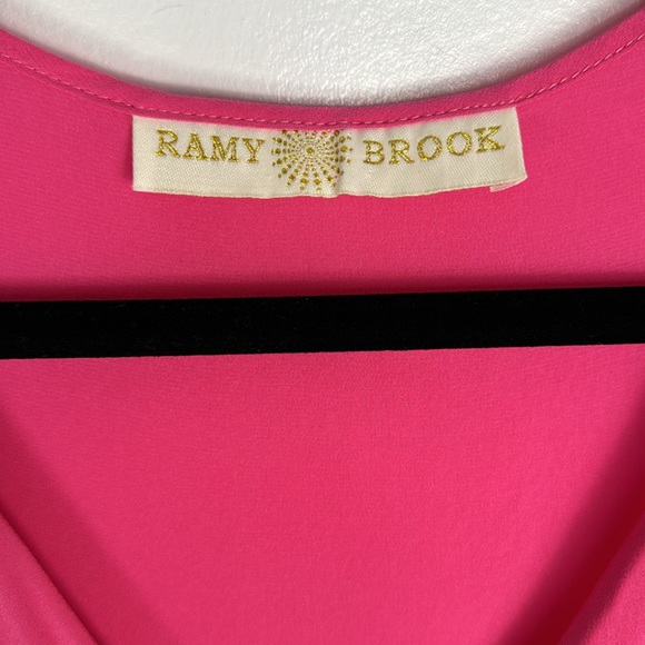 Ramy Brook Pink Asymmetrical 100% Silk Tank Camisole Sz Small - Picture 2 of 6